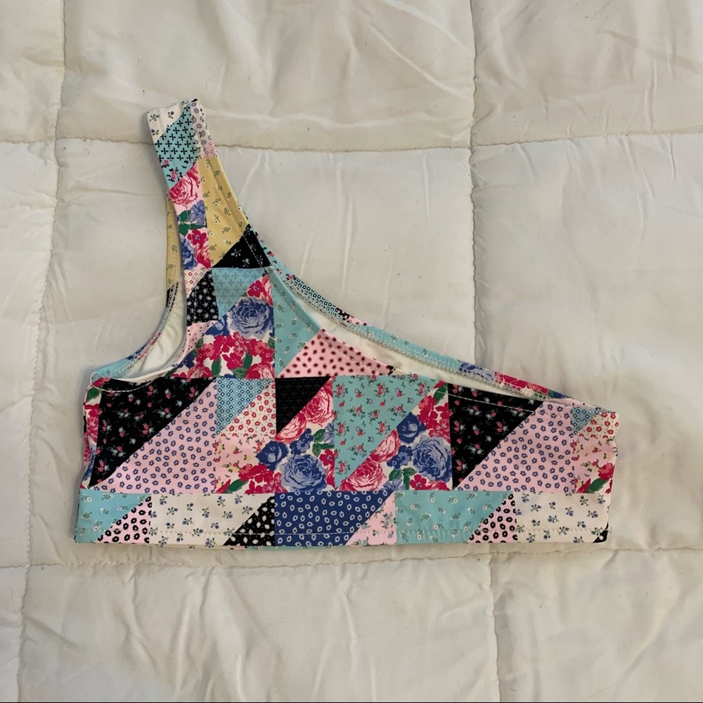 Frankies Bikinis Patchwork Top Only - image 1